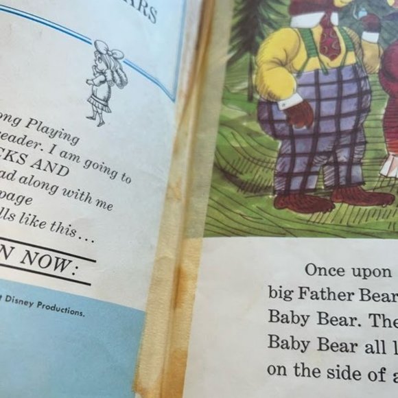 Vintage Walt Disney Goldilocks and the Three Bears Disneyland Record and Book - Picture 7 of 8